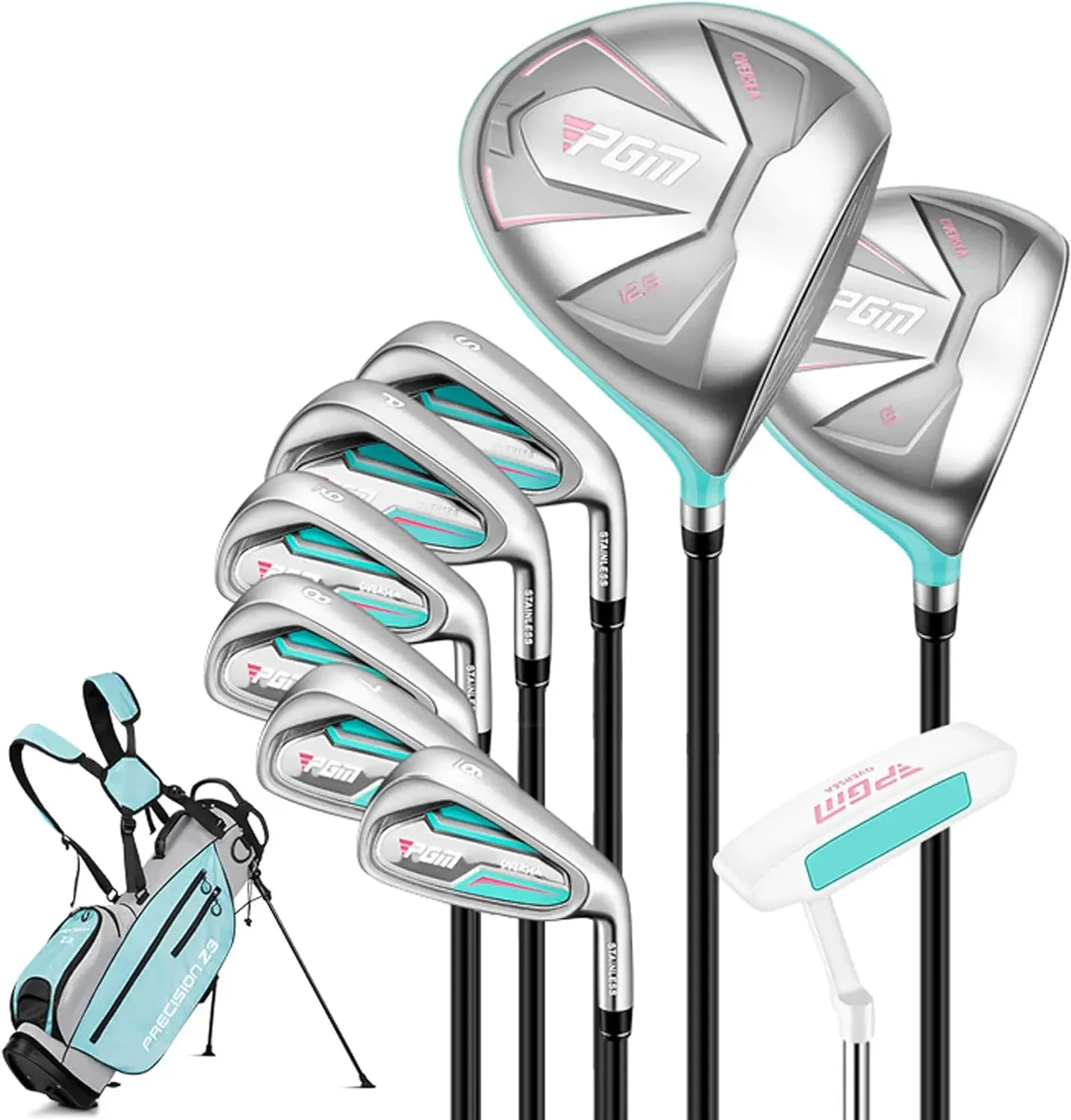 PGM Women's Oversea Complete Golf Club Set With High-Strength Thin Face Design 460cc Driver