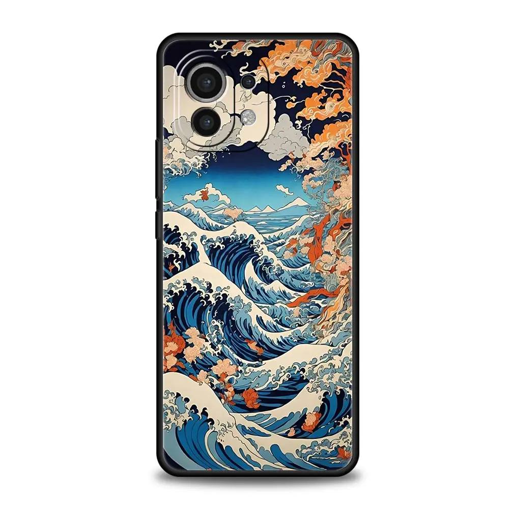 Japanese Landscape Phone Case For Xiaomi 14 13T 12T Pro 12 13 11 Ultra Mi Note 10 Lite 10T 5G 11X Pro 11T 11i 9T Silicone Cover