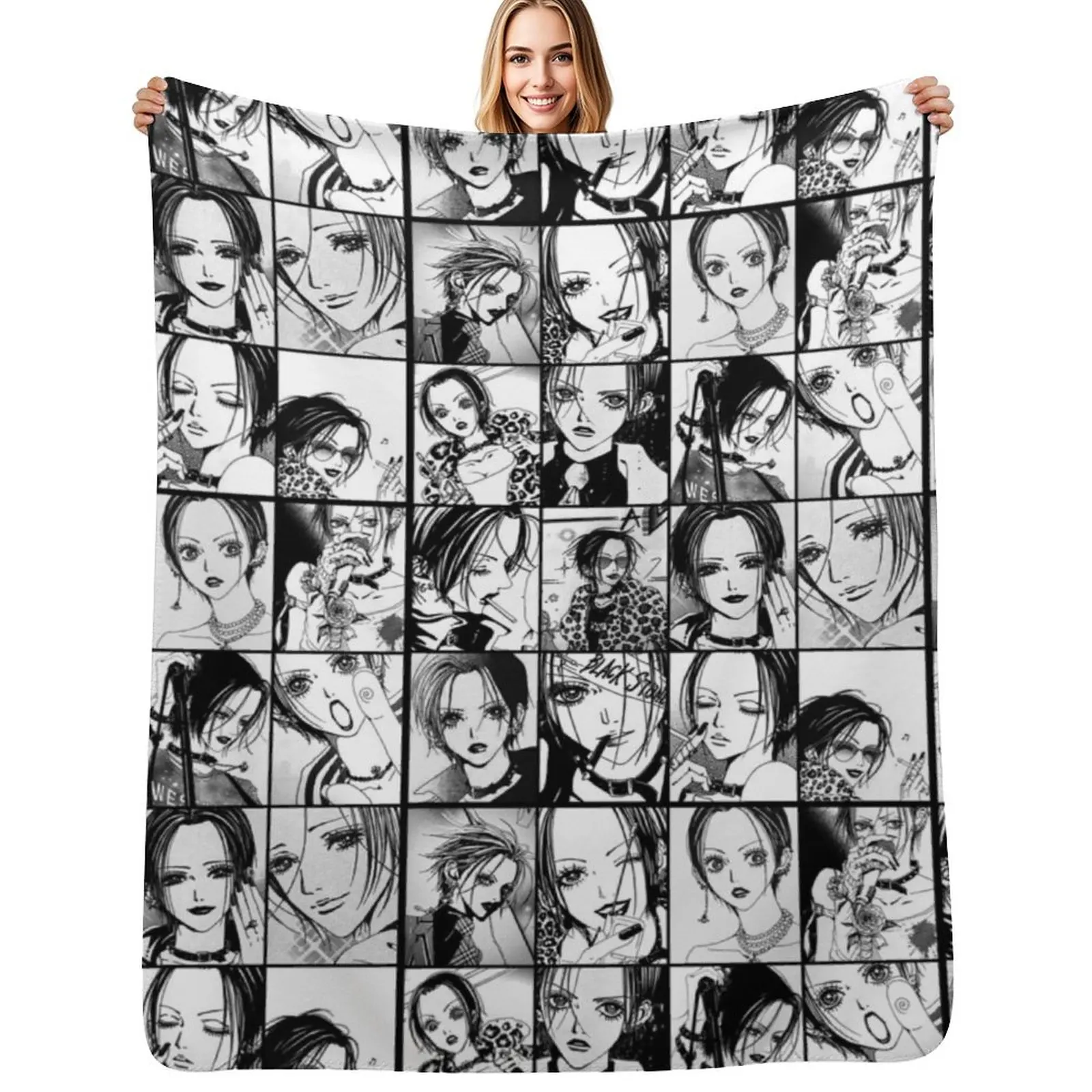 

Nana Osaki Manga Panel collage 2 Throw Blanket Fade Resistant Durable Throw Blanket