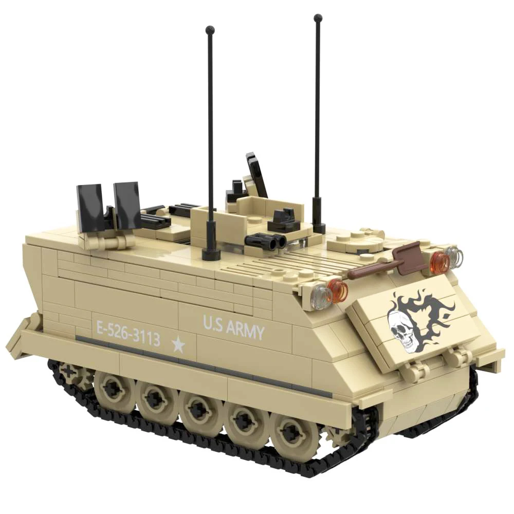 M113 Armored Personnel Carrier APC Building Blocks Set Military Weapons Bricks Set Toy Build Gifts