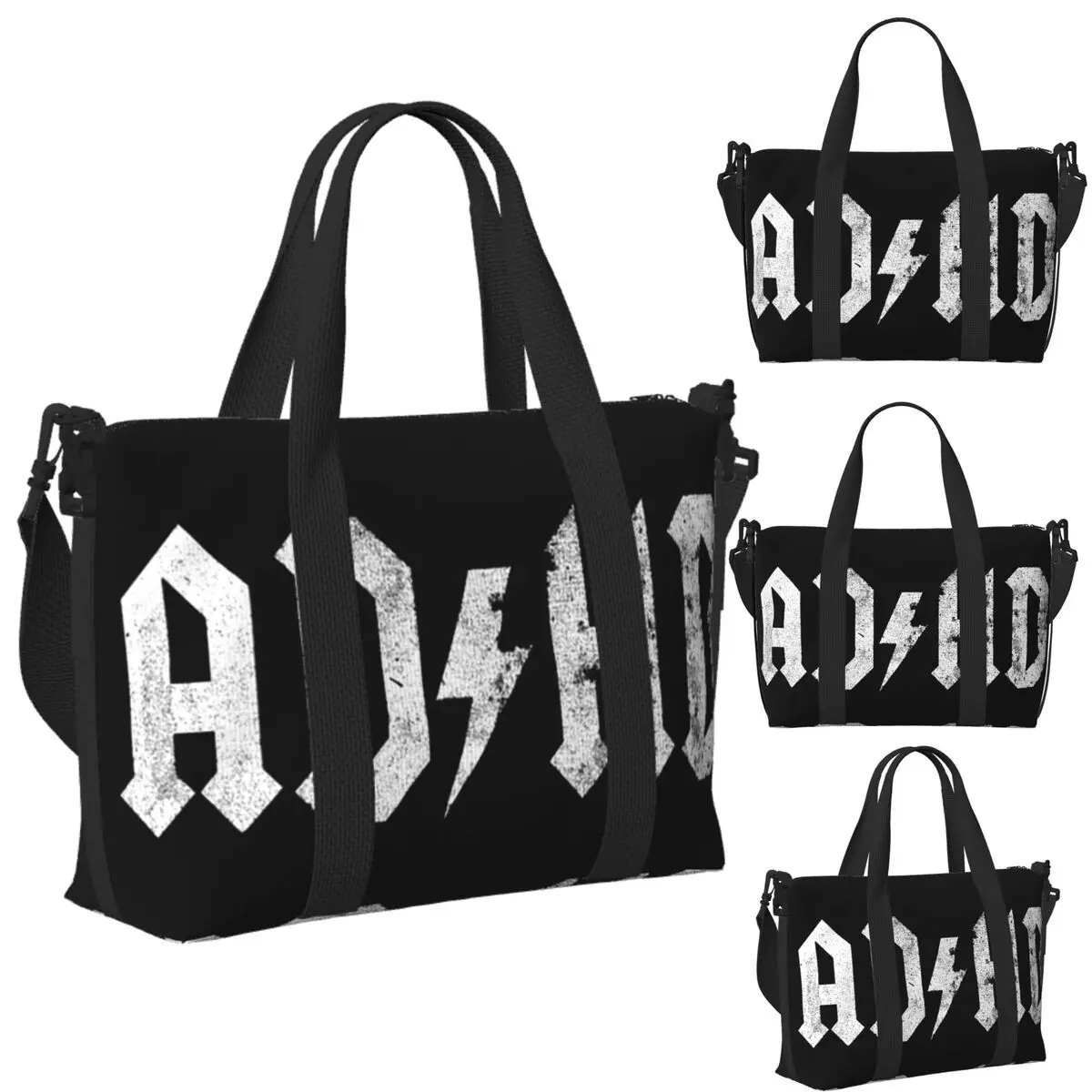 

Custom ADHD Beach Travel Bag Large Capacity Tote Bags for Gym Yoga Women Shopping Duffle Shoulder Bag