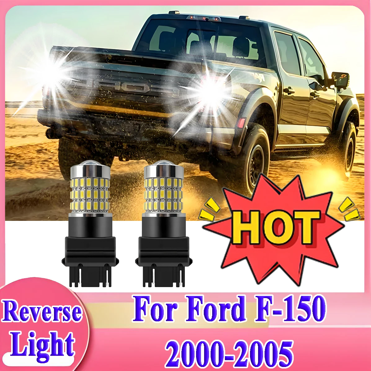 

2PCS 3157 Projetor Lens Light Canbus Car LED Reverse Light 6000K Super Duty For Ford F-150 2000-2004 2005 Backup Lamp with Lens