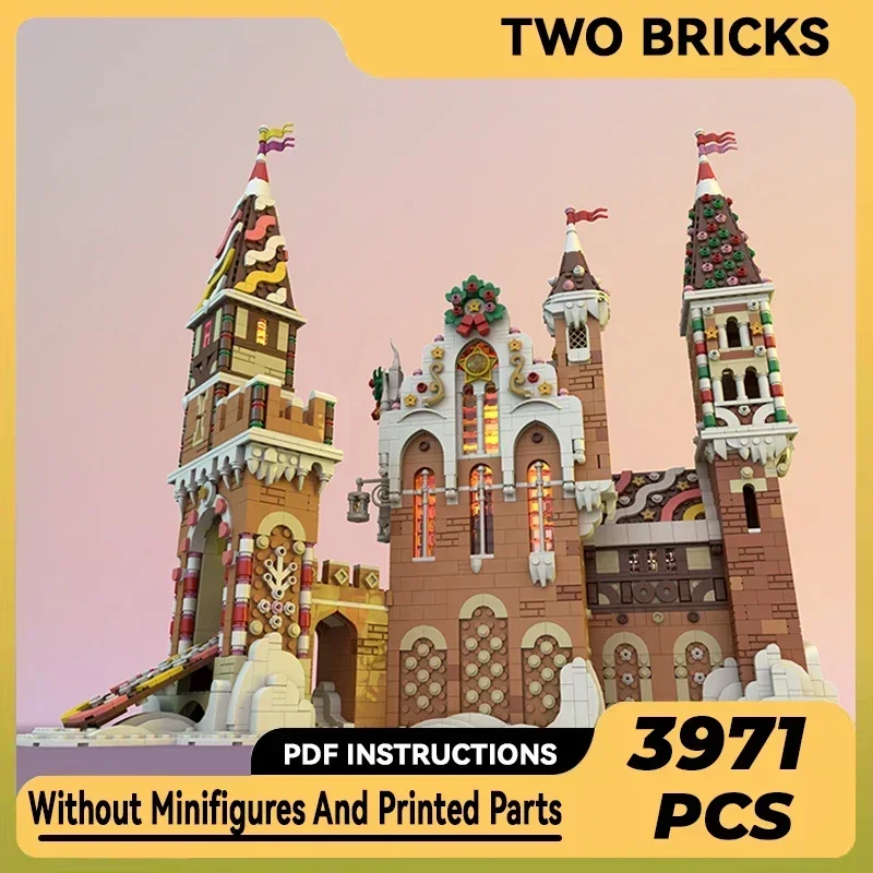 Christmas Fortress Model Moc Building Bricks Gingerbread Castle Technology Modular Blocks Gifts Christmas Toys DIY Sets Assembly