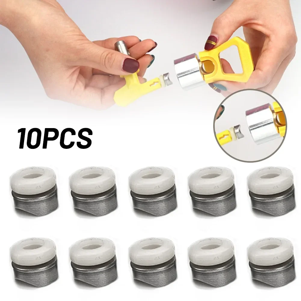 10PCS Seals Tip Gaskets For Airless Paint Spray-Nozzle Gaskets Accessories Spare Parts Half Moon Pads Saddle Washer