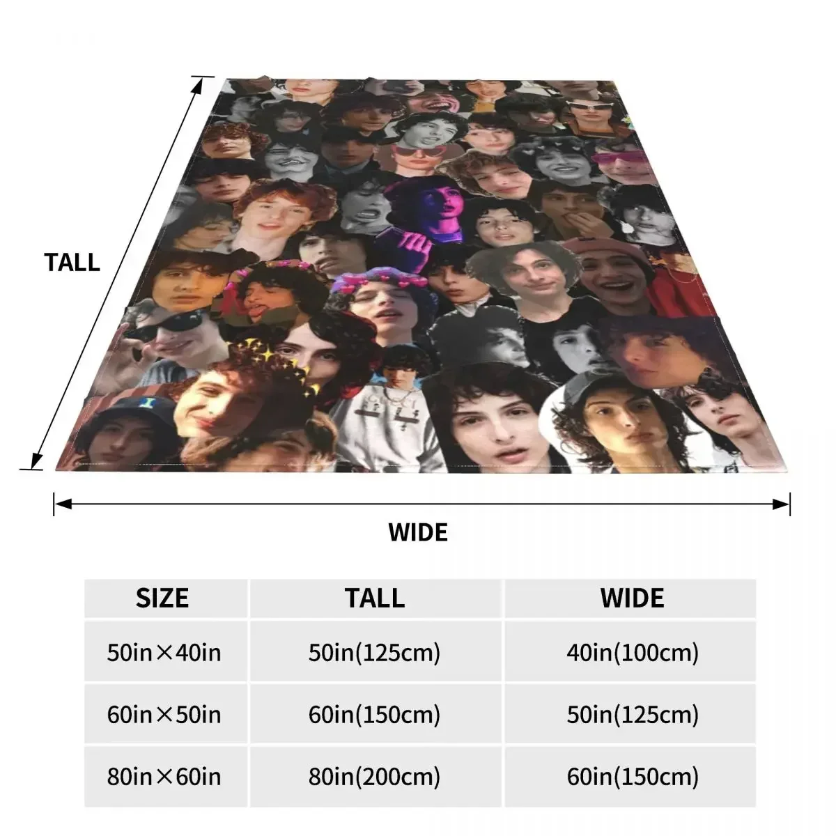 Finn Wolfhard Actor Fleece Blanket Movie Awesome Throw Blankets for Home 150*125cm Bedspread