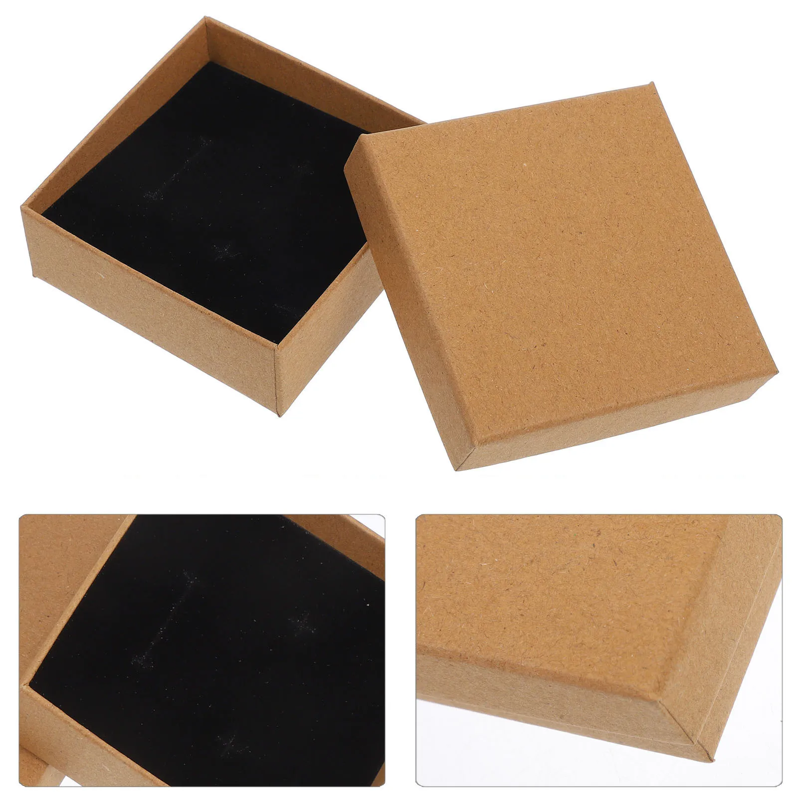 10 قطعة صندوق تعبئة المجوهرات مستطيل للتذكارات تخزين الإسفنج وسادة الحاضر التفاف حالة عيد الحب هدية حلقة ساعة