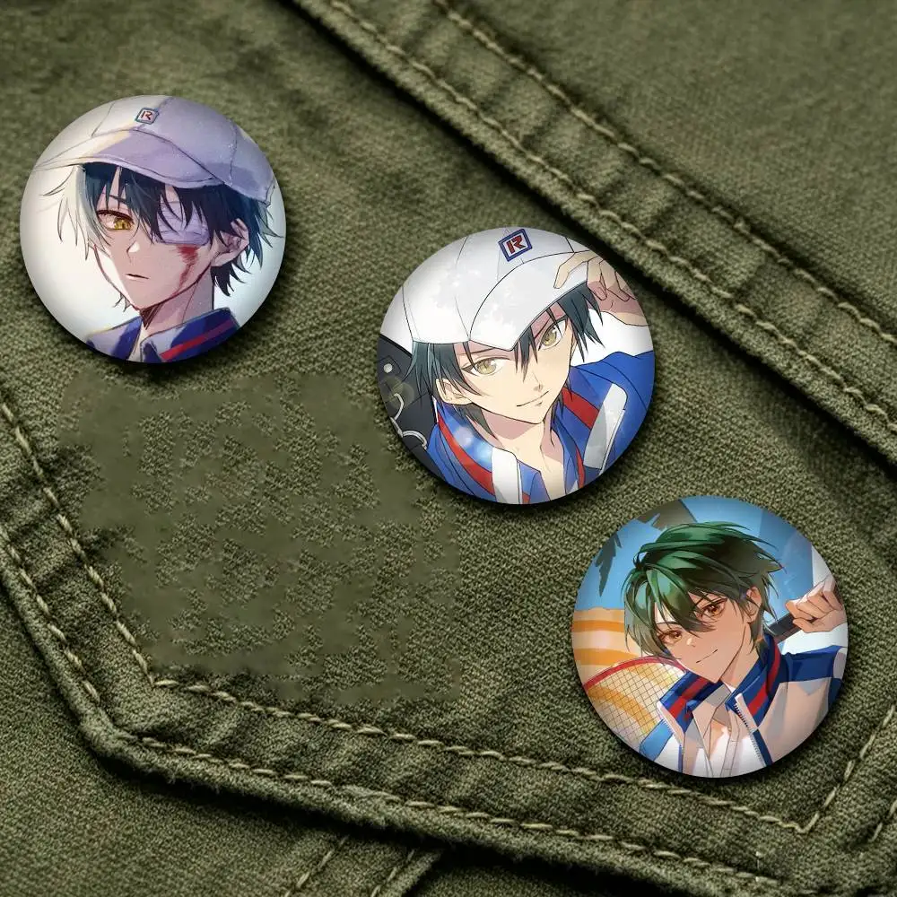 Anime P-Prince of Tennis  25 32 44 58 75mm Badges Personalized Round Brooches Pins Accessory Gift