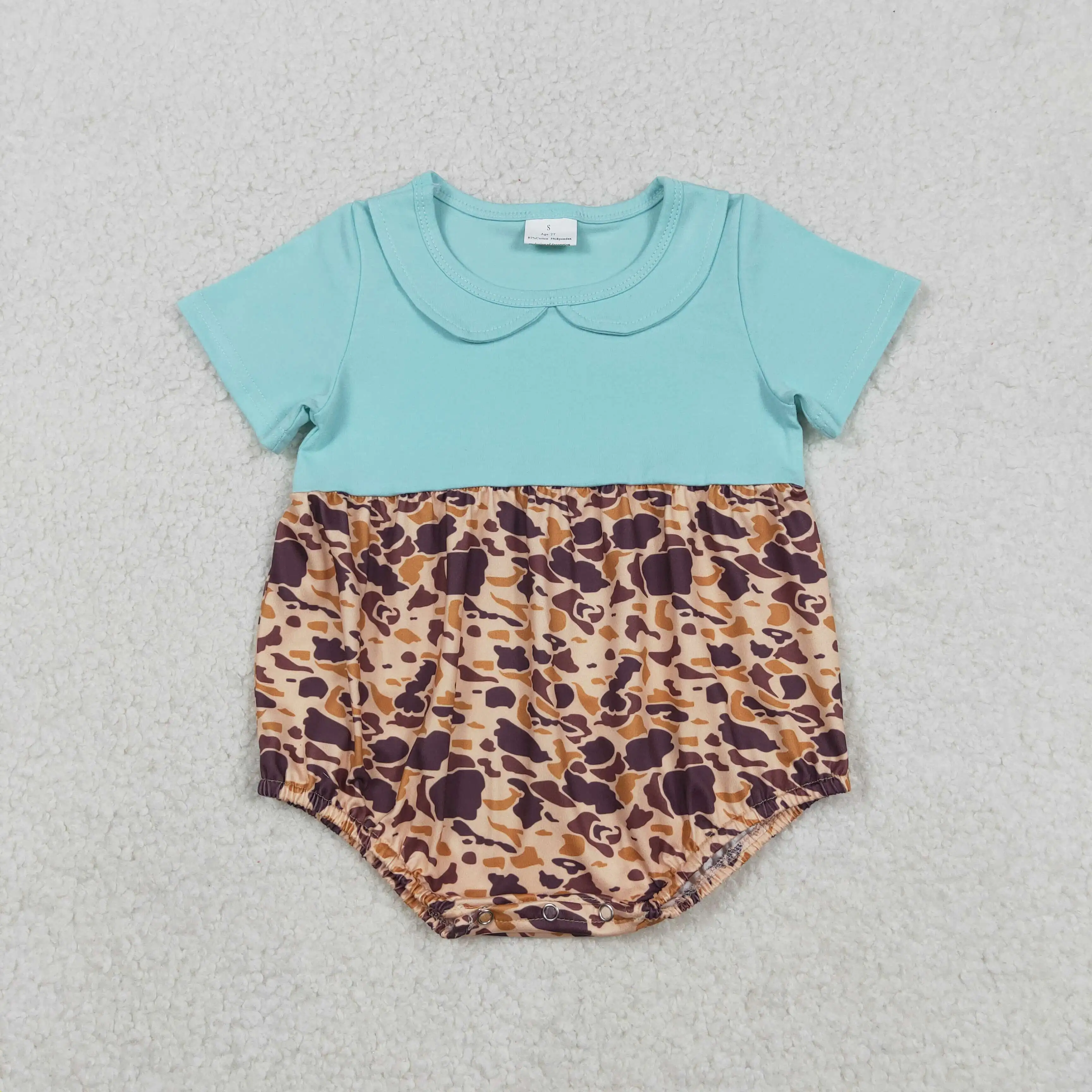 

z1217-15 SR3277 Wholesale baby rompers kids clothes girls camouflage short sleeve romper boutique children clothing