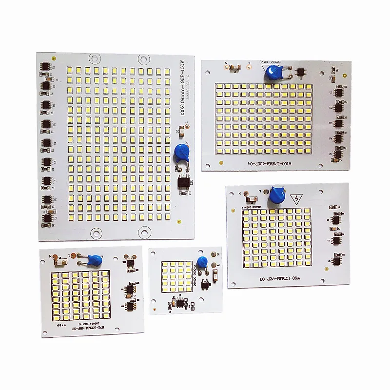 LED COB الكاشف لوحة وحدة SMD 2835 10 واط 20 واط 30 واط 50 واط 100 واط AC220V LED مصباح أبيض 6000-6500 كيلو 5 قطعة