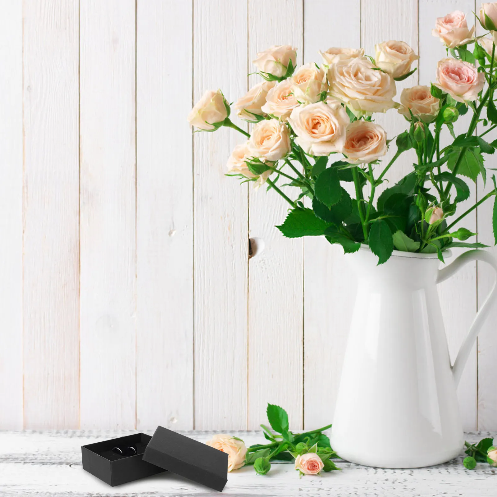 

10pcs Jewelry Box Premium Paper Cardboard Sturdy Storage For Ring Necklace Bracelet Pendant Multi-Purpose Jewelry Holder Case