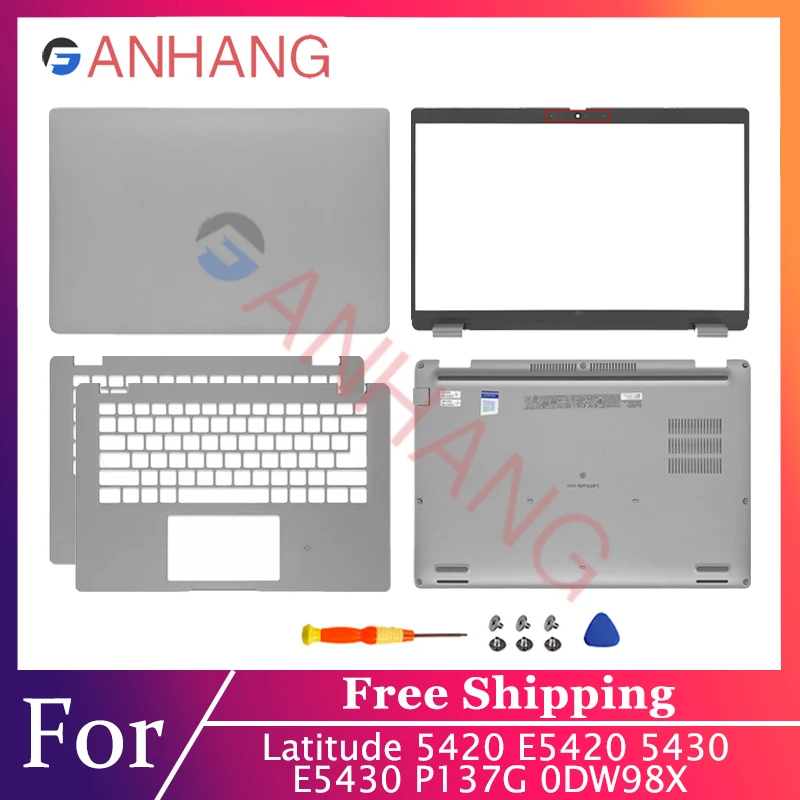 

New Laptop Case For Latitude 5420 E5420 5430 E5430 14" LCD Back Cover Front Bezel Palmrest Bottom Case 0DW98X 063DTN A20697