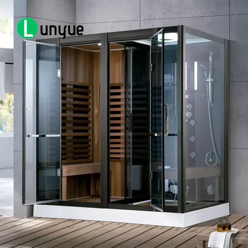 Household Integrated Steam Shower Room Closed Sauna Cabin All in One Steam Bath Enclosure for Home Bathroom Spa Wellness
