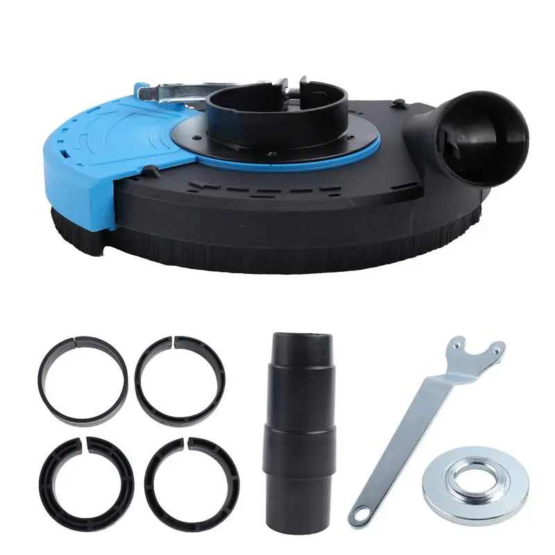 A20F-Dust Shroud For Angle Grinder 7 Inch Universal Exterior Grinding Dust Shroud 180Mm Blue Black
