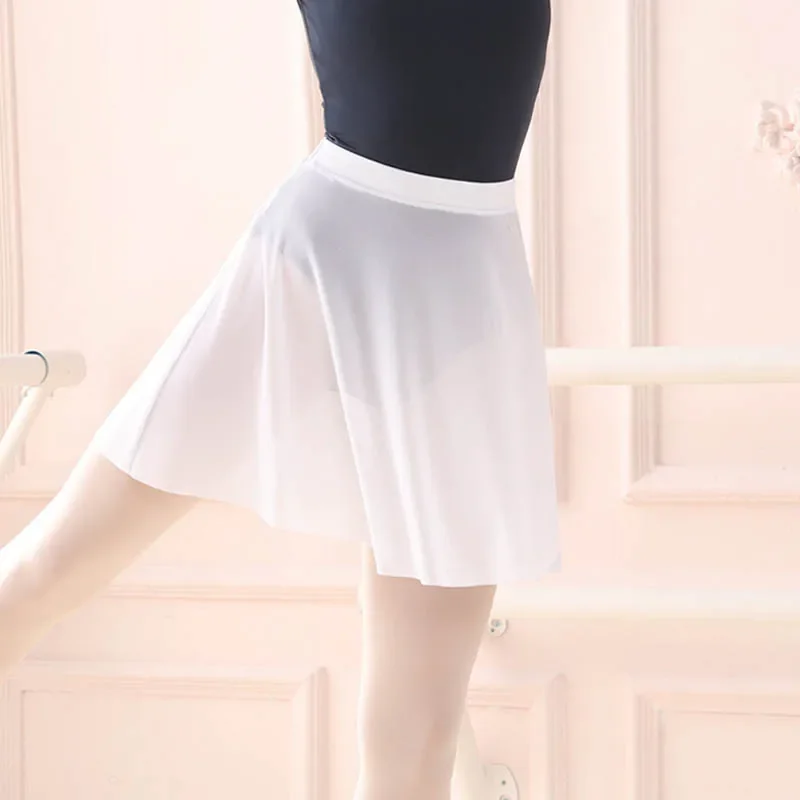 Women Dance Skirts Girl Elastic Skirt Dance Adult Gymnastics Yoga Mesh Dance Costumes Swimwear Beachwear Cover Up