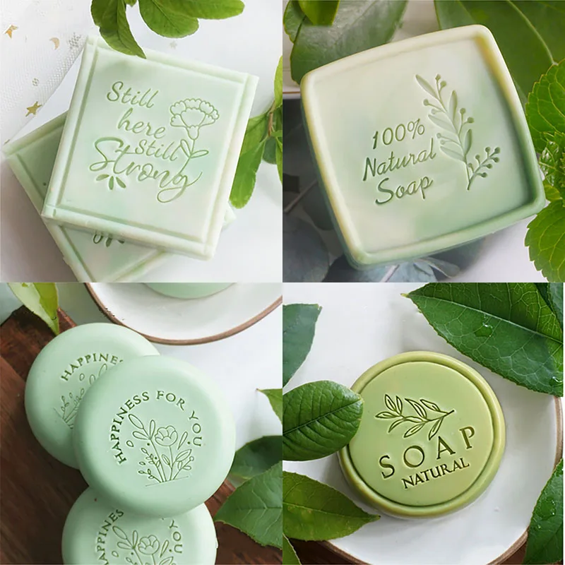 DIY Handmade Crafts Transparent Acrylic Seal Supplies Kits, Creative Useful Soap Stamp for Soap Making Chapter
