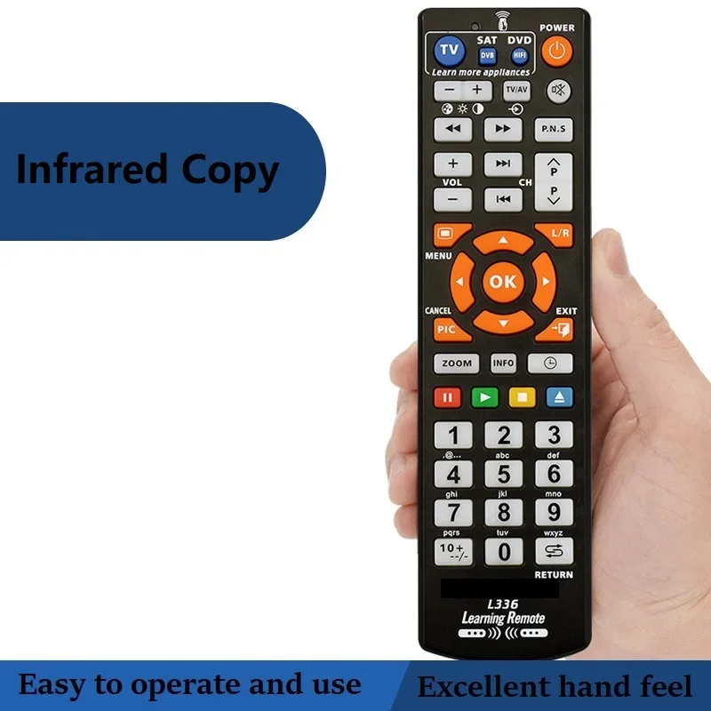 ZLRLMHY L336 Intelligent Infrared Device Remote Control, With Learning And Copying Function, Suitable For TV Box CBL DVD SAT