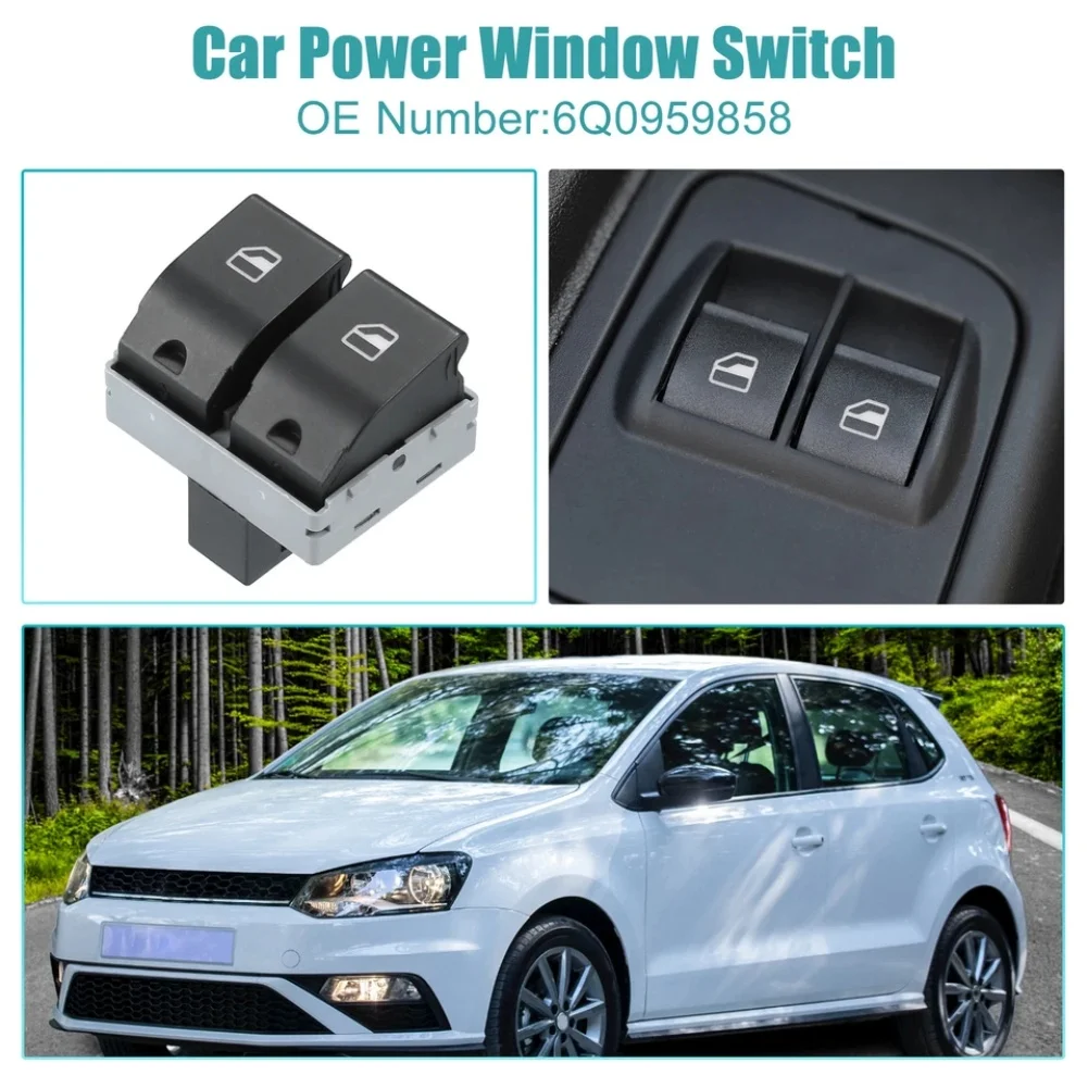 

Car Window Control Switch For 9N For 5Z1 2005 2010 For SEAT For Ibiza For SEAT For Cordoba 6L2 6Q0959858 Car Accessories Plastic