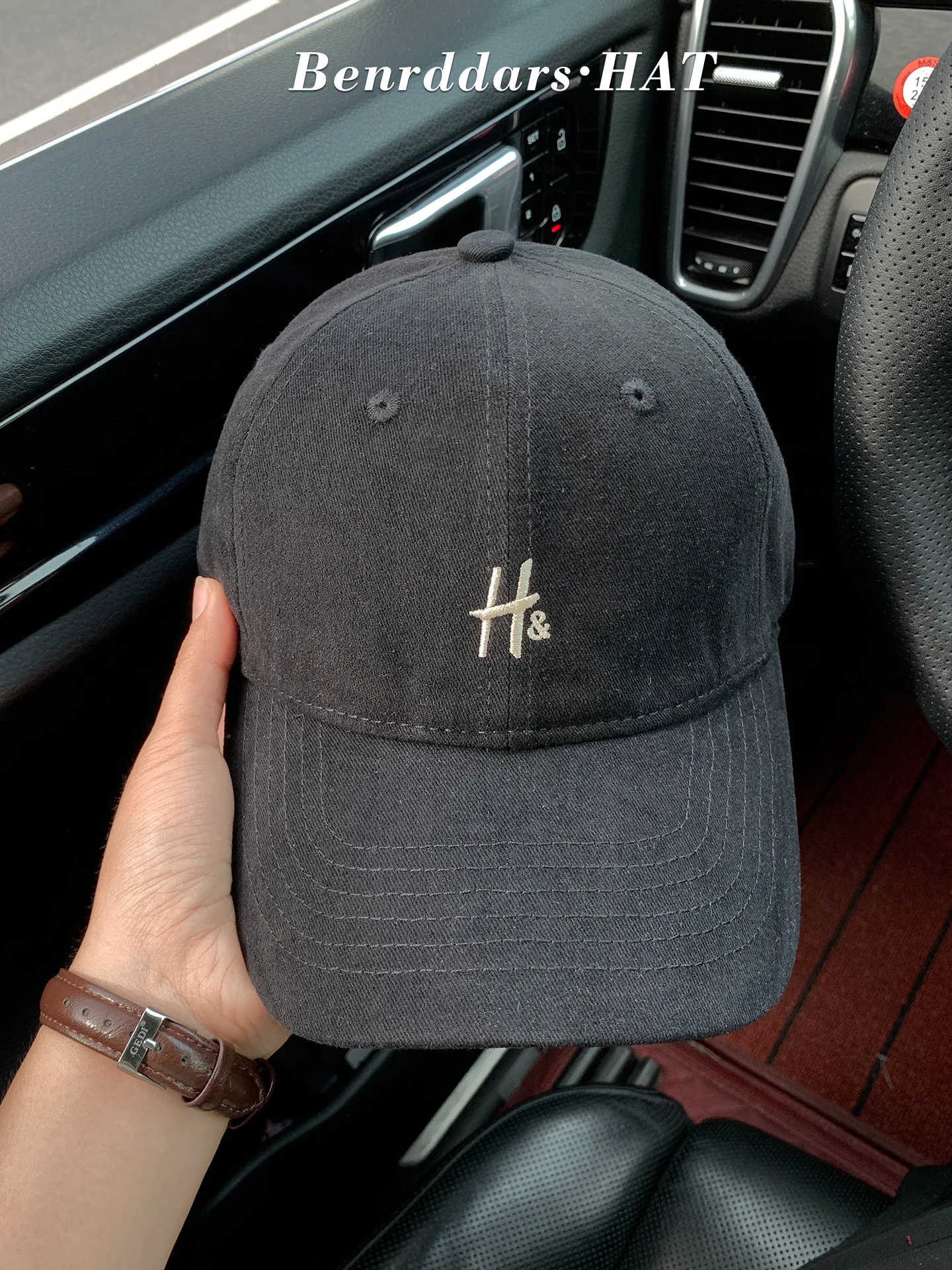 Skincare Rh - Korean Style RH Letter Embroidery Baseball