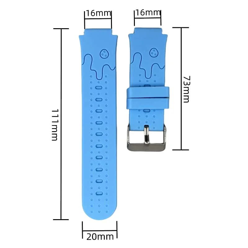 16mm Kinder Smart Sport Uhr Band Silikon Armband Einstellbare Armbanduhr Ersatz Armband Wasserdichte Kinder Uhrenarmbänder – Detail 8