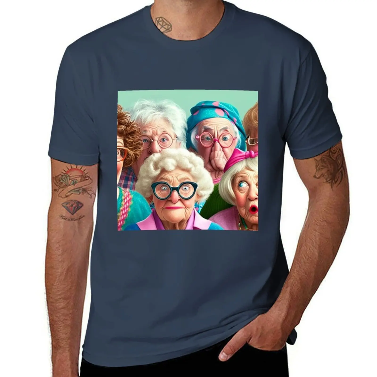 Old Ladies T-Shirt anime t shirts oversize man t shirts graphic t shirt man plain T-Shirt