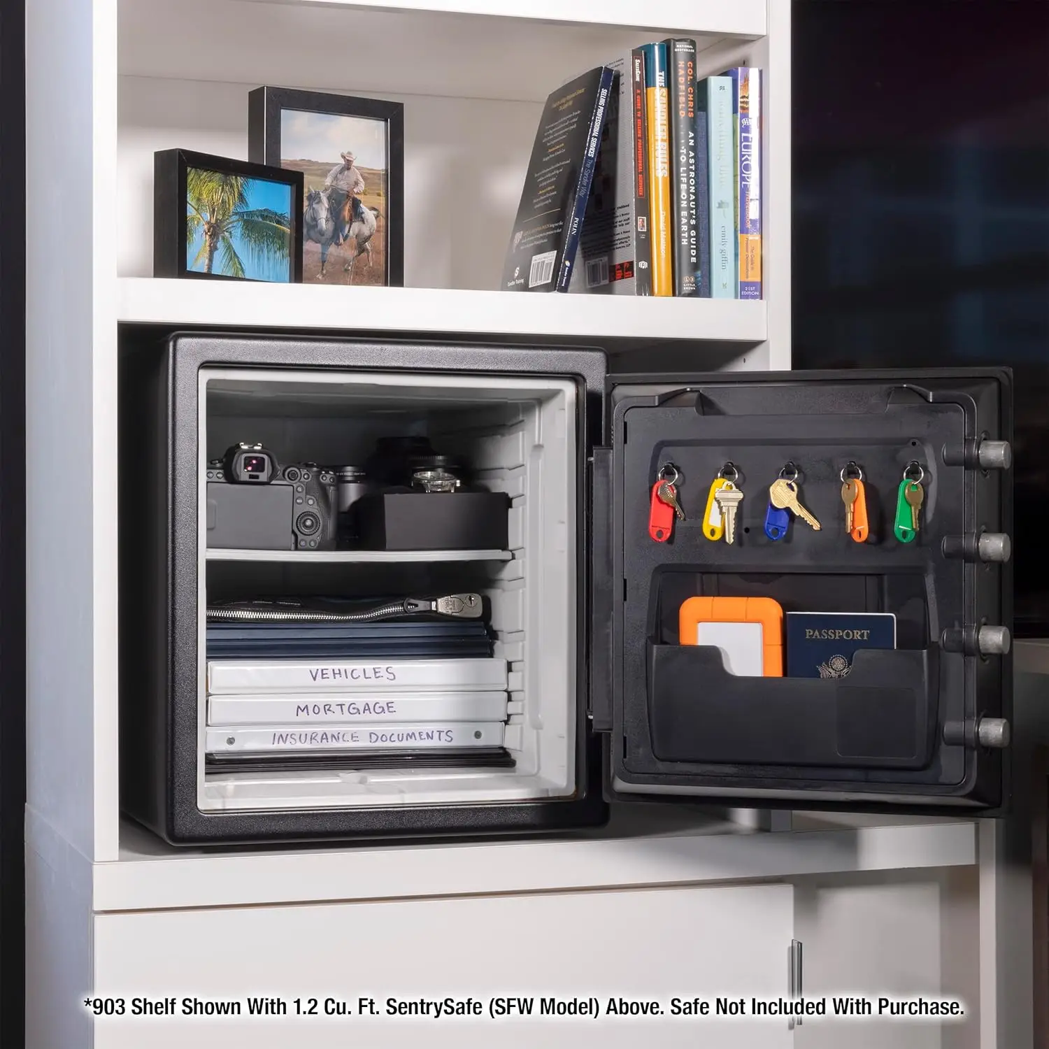 Fireproof and Waterproof Steel Home Safe with Digital Keypad Lock & Shelf Insert for SFW082 and SFW123 Fireproof and Waterproof