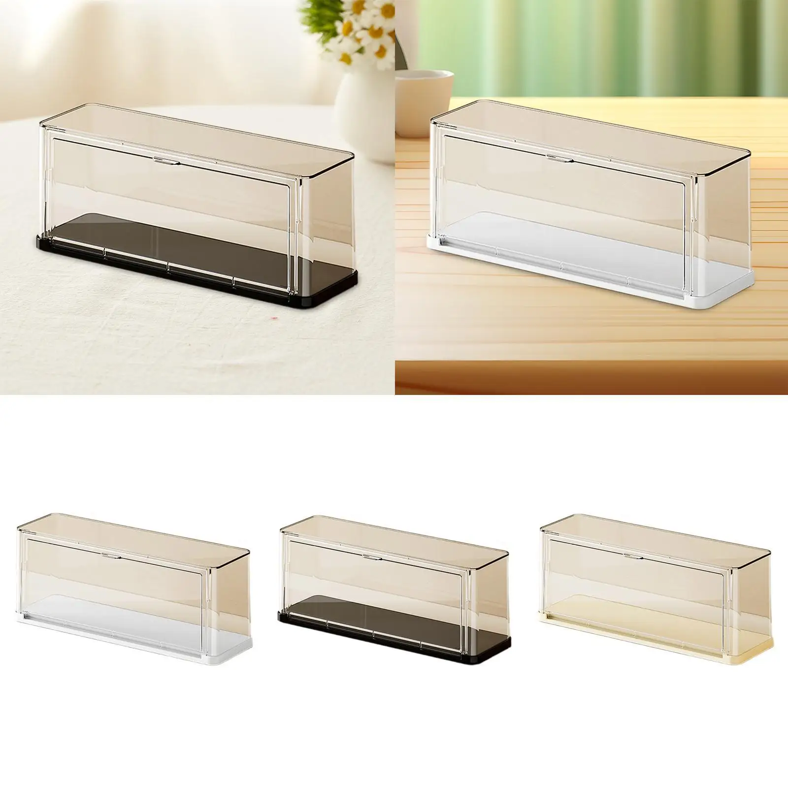 Acrylic Display Case Showcase Stackable Display Box Dustproof Organizer for Toys