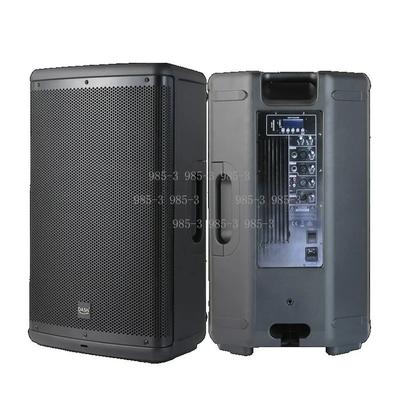Professional active square DJ stage sound 15-Inch 880-watt home theater audio plastic full-range amplifier speaker