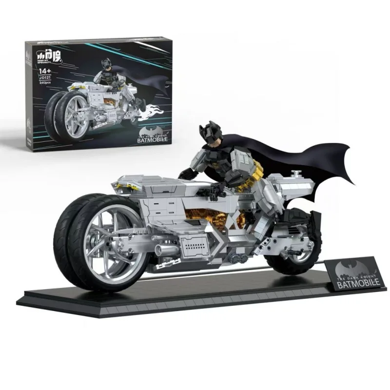 2421 elementów MOC Kreatywny Techniczny Batmobil Klocki Konstrukcyjne Motocykl Model Zabawka dla Dzieci Prezent Urodzinowy