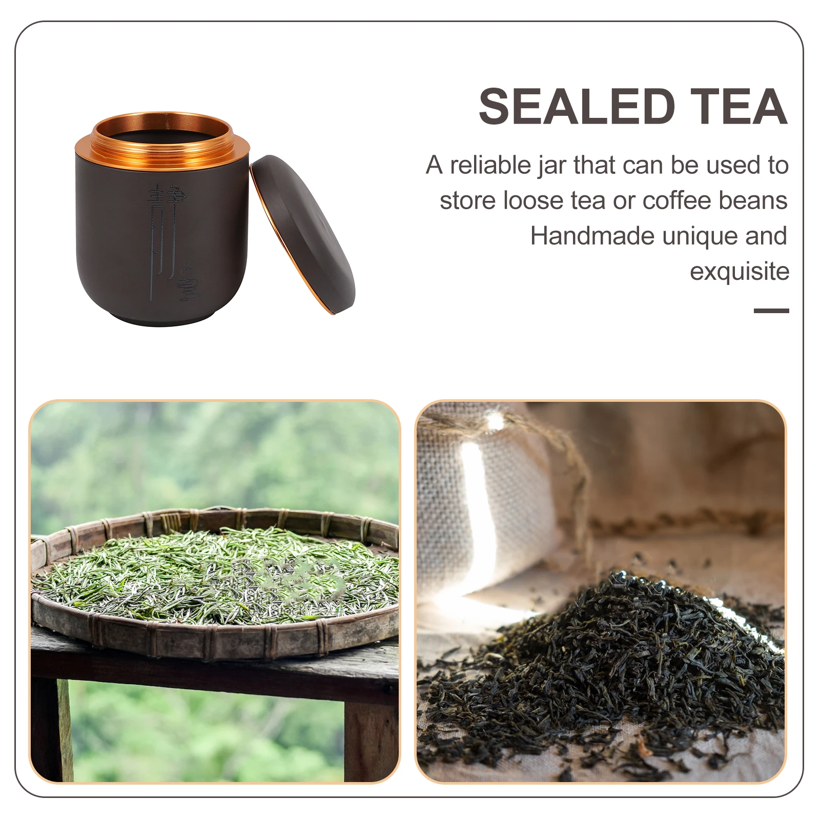 

Portable Tea Canister Purple Clay Storage Jar Container for Loose Tea Tin Home Office Use Sealed Dustproof Waterproof
