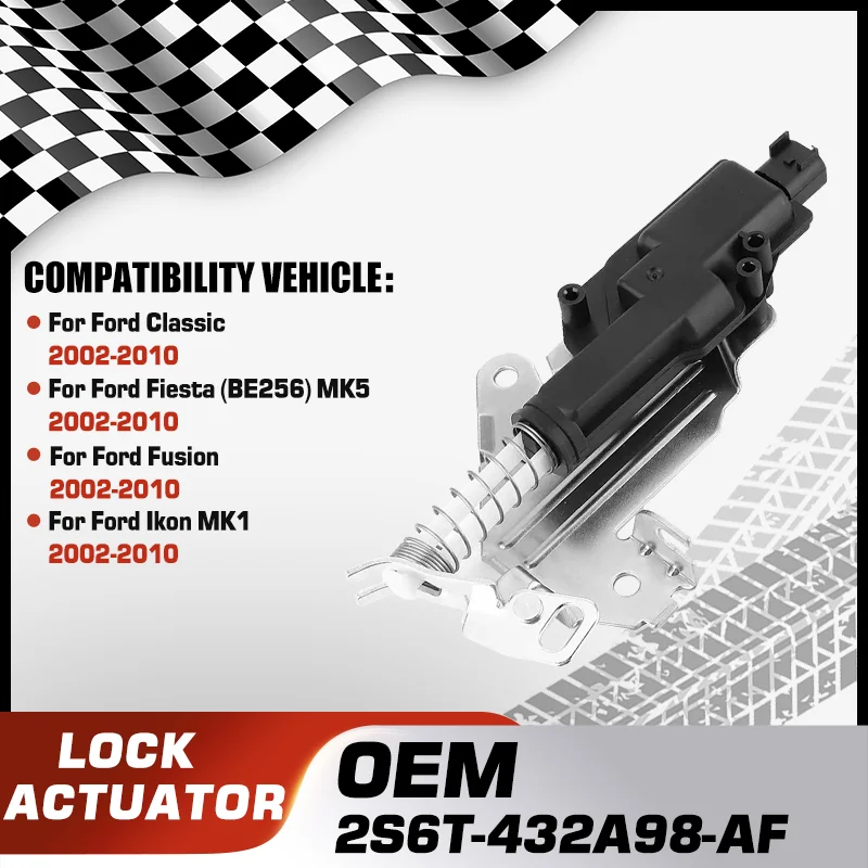 

Car Tailgate Door Lock Actuator For 2002-2012 Ford Fusion 2002-2010 Ford Fiesta Ford Ikon Ford Classic 2S6T-432A98-AF 1048257