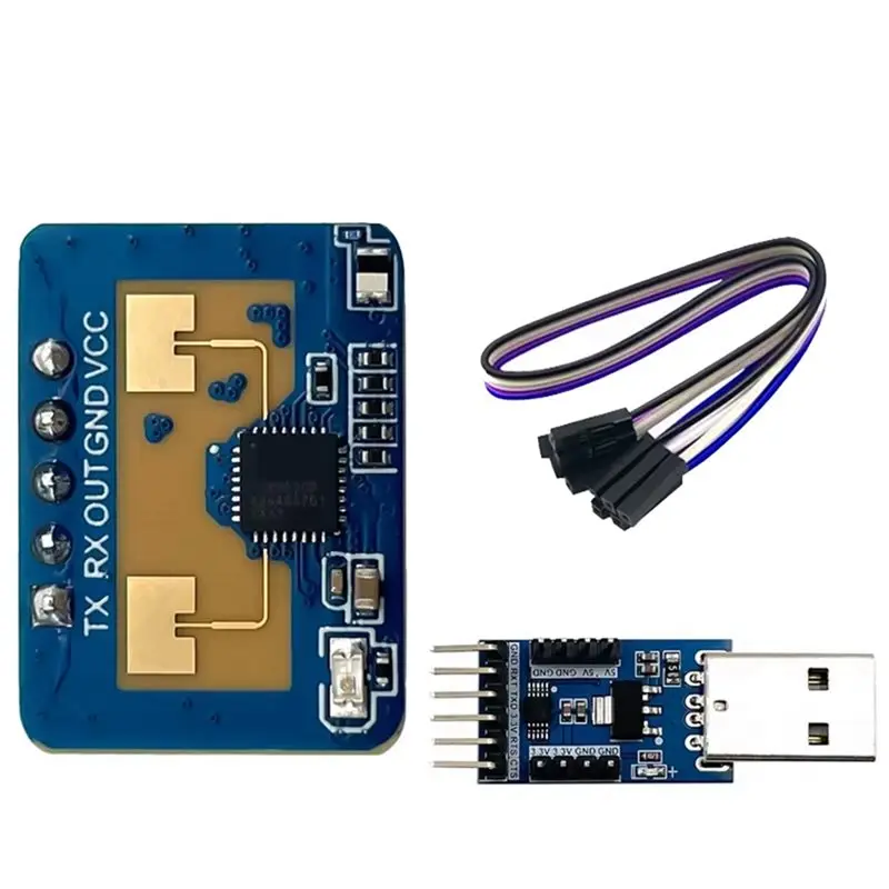 

A99E-LD2410C 24Ghz Human Presence Radar Module Kit Respiration And Heartbeat Monitoring Non-Contact Induction Smart Sensor