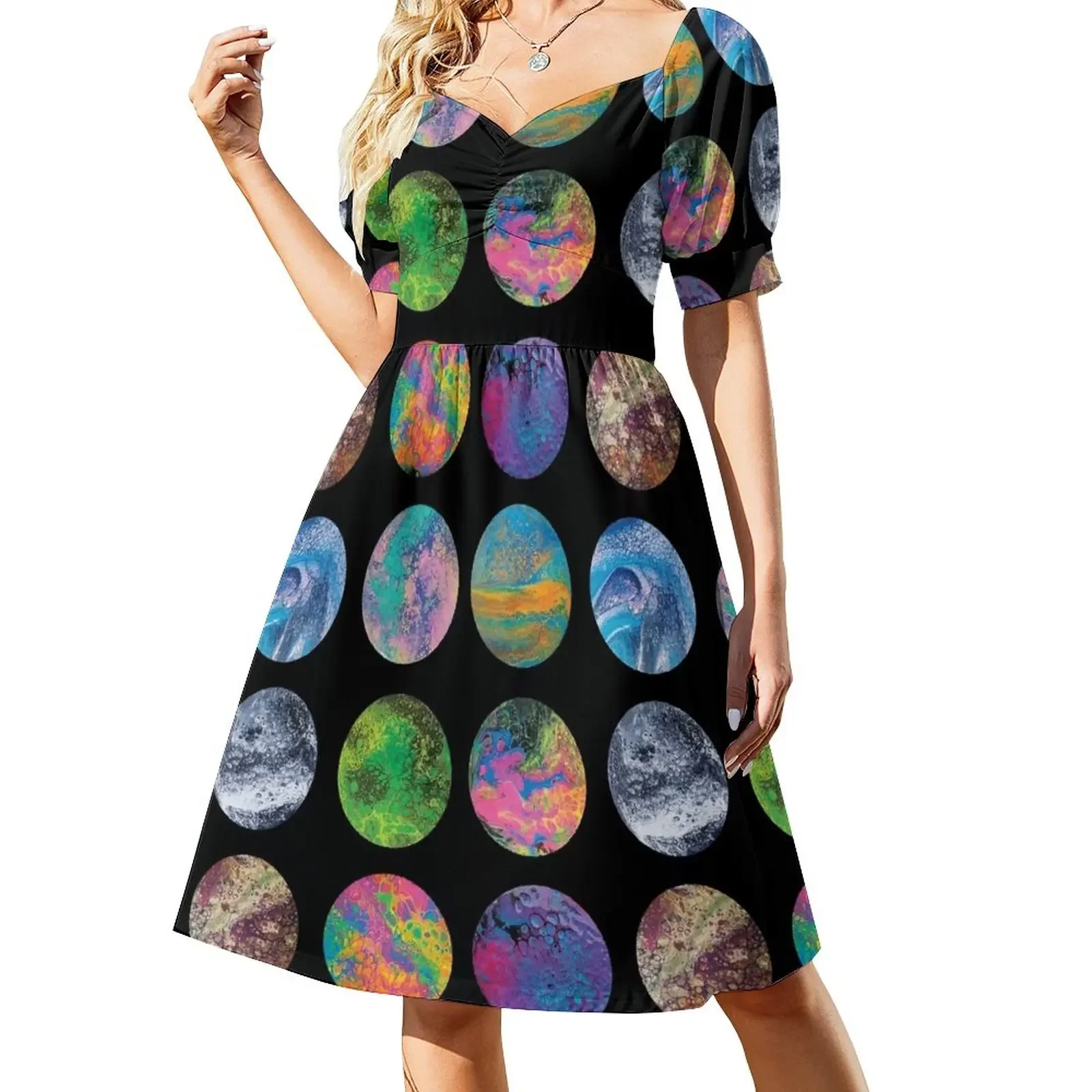 

Solar System Short-Sleeved Dress women evening dress dresses for women sexy dress dresses for women 2025