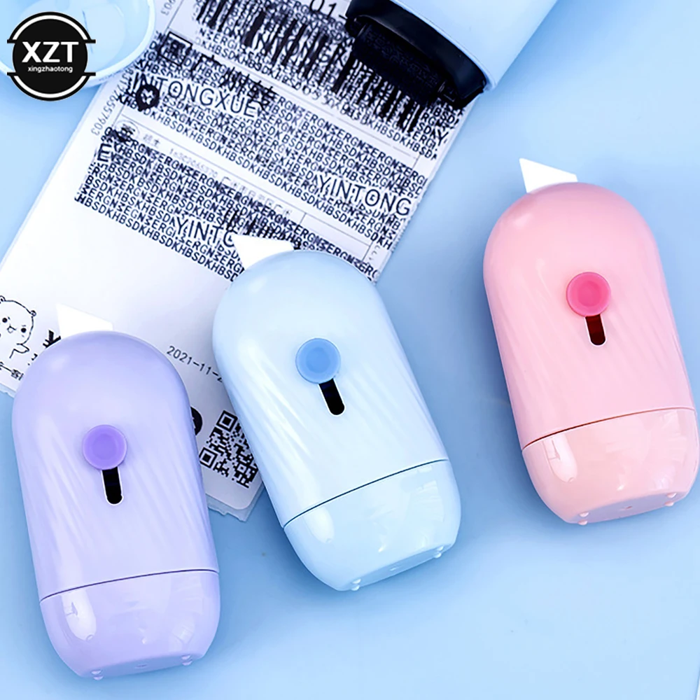 Mini Theft Protection Roller Stamp & Paper Knife Cutter Express Box Knife 2 In 1for Privacy Confidential Data Theft Protect
