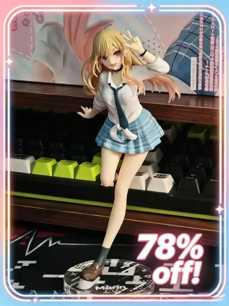 Auf Lager 78% Rabatt My Dress Up Darling MARIN KITAKAWA Uniform Anime Figur Spielzeug 18cm PVC Modell Sammlerstück Weihnachtsgeschenk