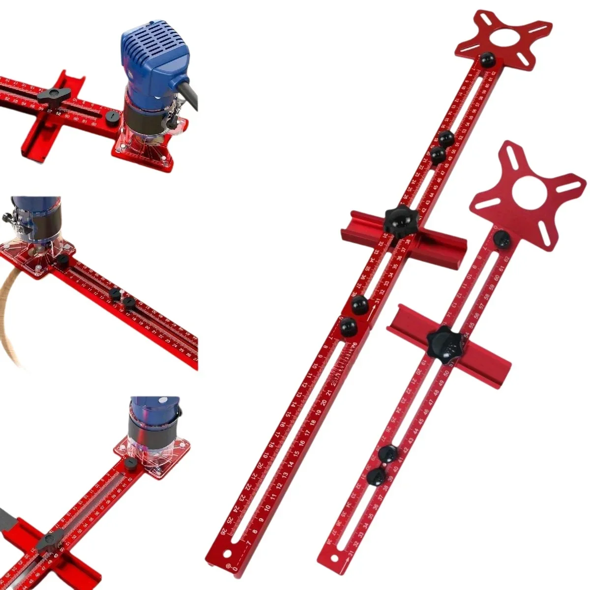 

3-in-1 Aluminum Router Jig for Woodworking - Versatile Milling Radius Precision Grooving Tool, Ideal Christmas Gift for Men