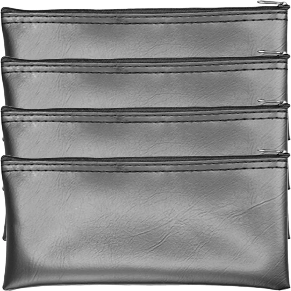 

4Pcs Portable Microphone Storage Bag Durable Wear-Resistant Dustproof Zipper Mic Carrying Pouch Outdoor Mic Organizer