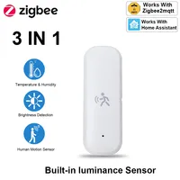ZigBee Smart Pir Motion Sensor Detector With Temperature and Humidity Sensor Security Burglar Works With Home Assistant