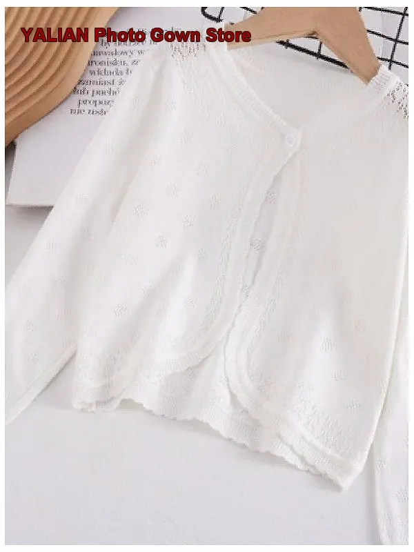 Girls Kids Jacket Cotton Air-Conditioning Top 2026 Summer Thin Girl Infant Knit Outerwear