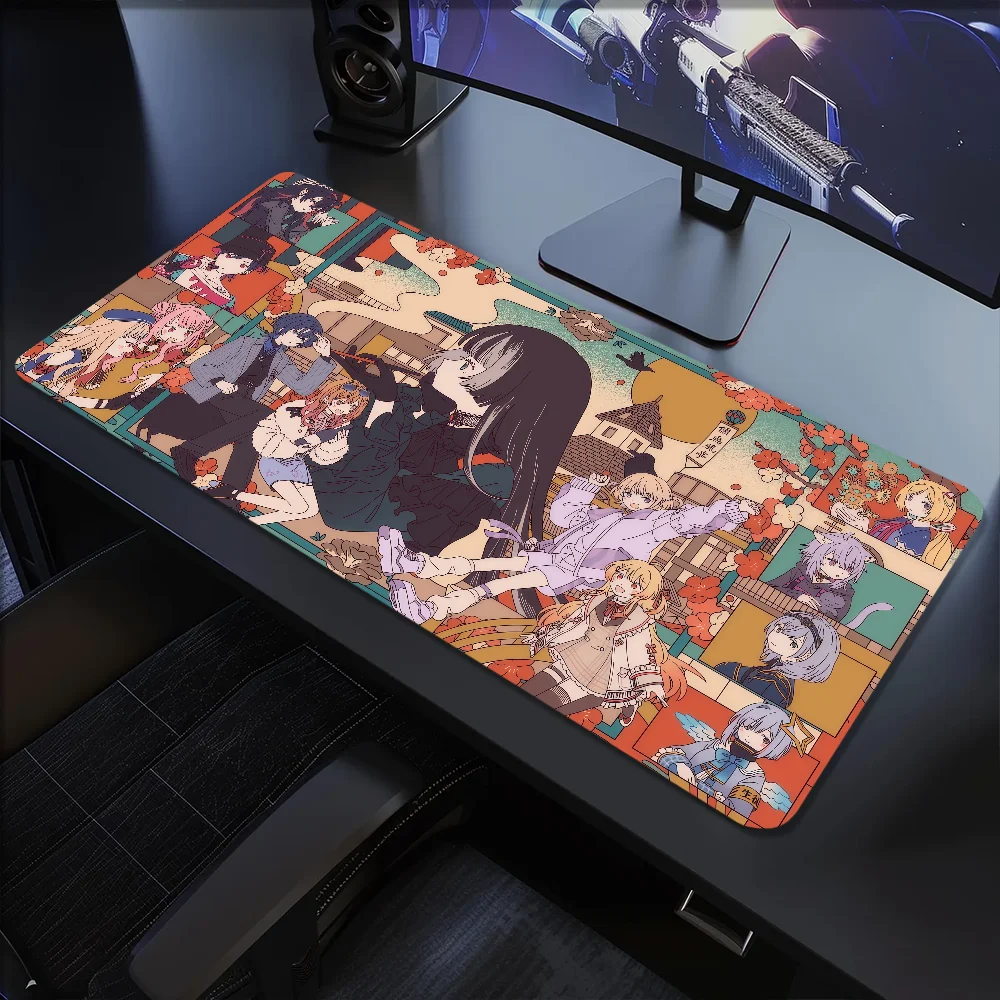 J Kufuutei Raden لوحة ماوس أنيمي كبيرة حصيرة مكتبية لوحة المفاتيح مريح مكتب المطاط الكمبيوتر عدم الانزلاق المضادة للفرش المنزل مخصص