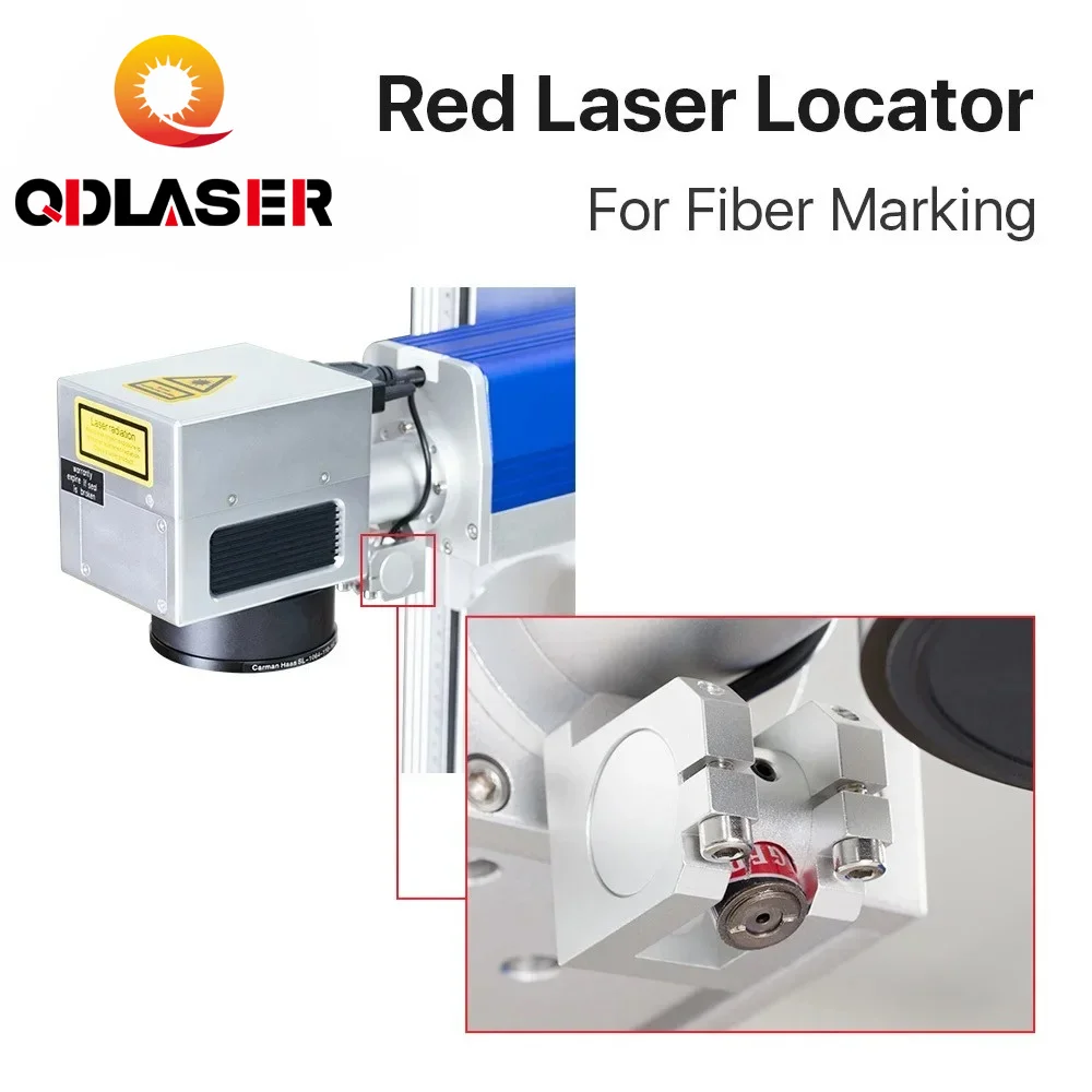 QDLASER Red Dot Laser Locator Pointer D12mm Optical Path Accessory for Fiber Laser Metal Marking Machine