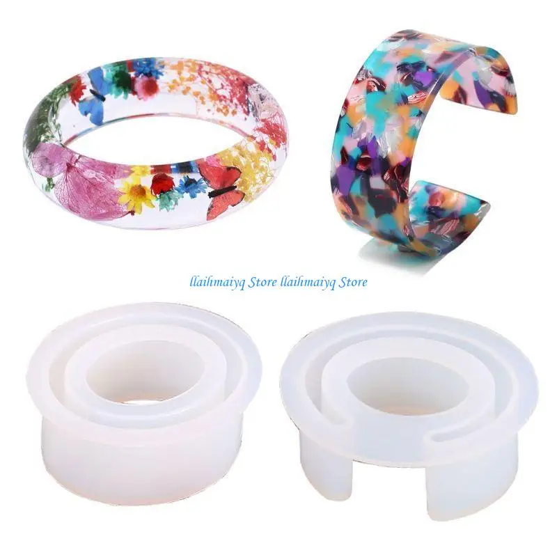 573B Silicone Epoxy Molds for DIY C-Shaped Bangle Casting Making Craft Supplies