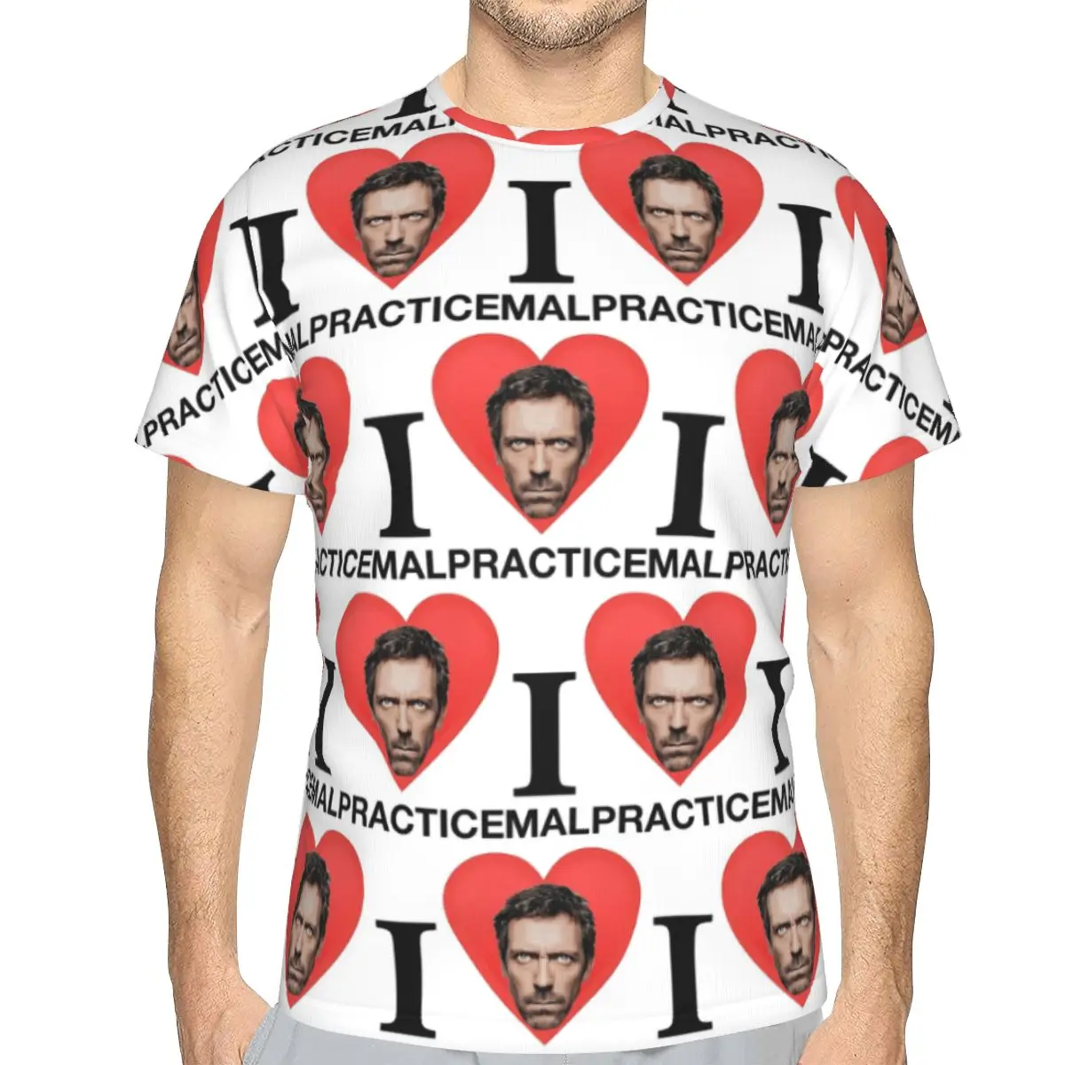100% Cotton Dr House MD TV T-Shirt Men's Fashion T Shirt Men Round Neck Summer Shirts Tops