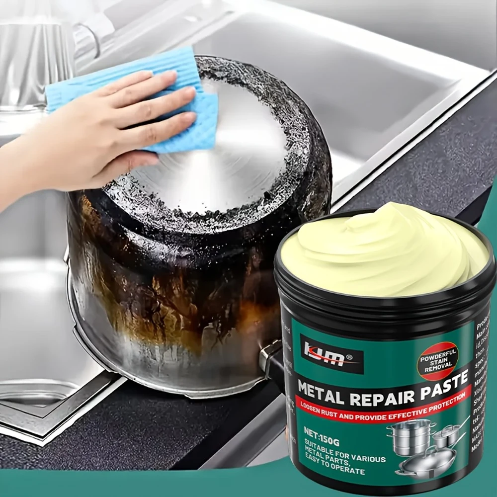 All Metal Polishing Paste - Fast And Effective, Restores The Luster of Metal And Chrome, Metal Polishing Kit with Sponge, for An