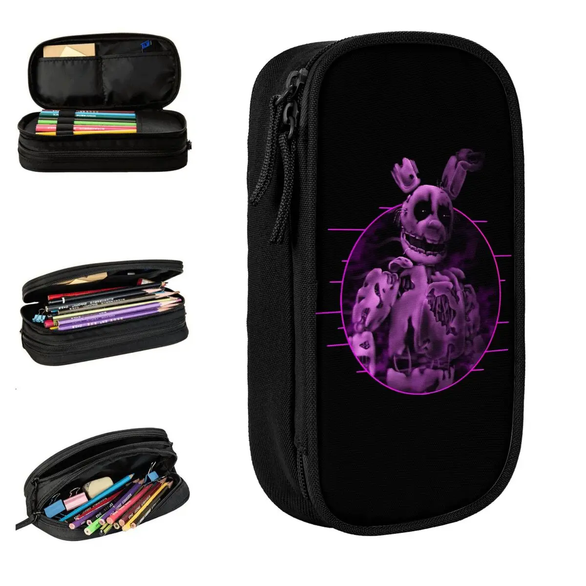 

FNAF At Freddys Ghostly Springtrap Pencil Case Classic Pen Box Pencil Bags Student Big Capacity Students School Gifts Pencil Box