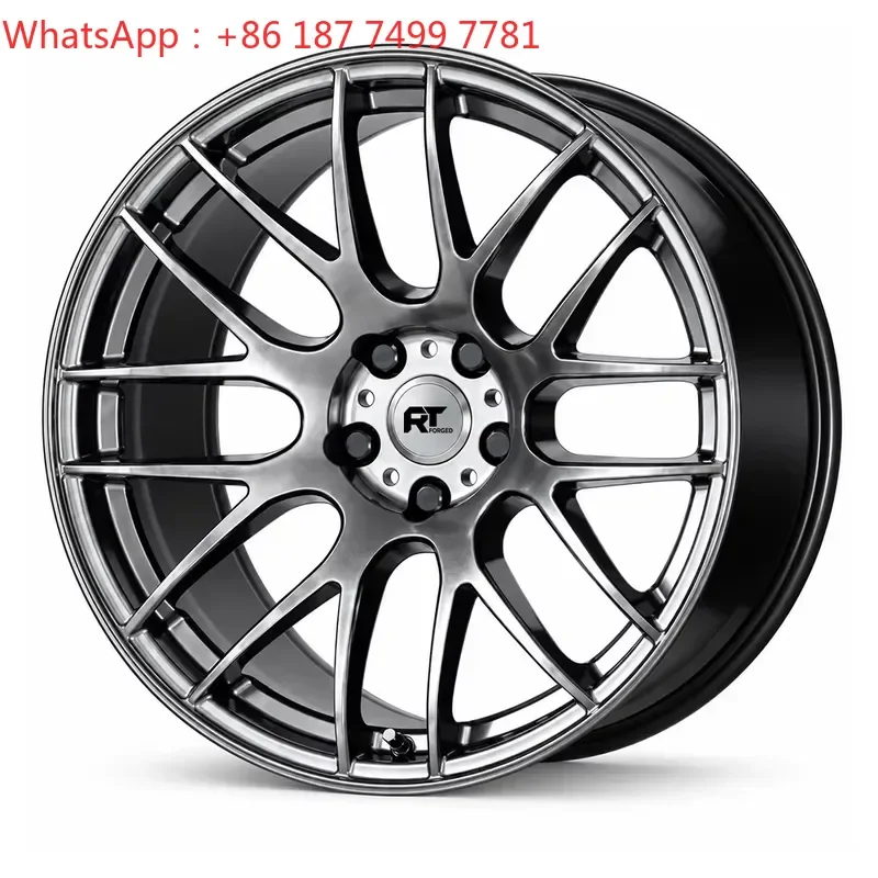 Custom 19 20 21 Inch 5x112 Forged Wheels Black Machined Multi Spoke Rims for European Performance