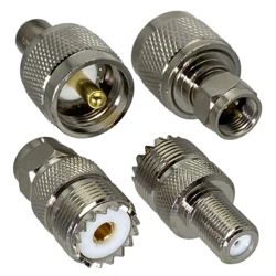 1Pcs Adapter UHF PL259 SO239 to F TV Male Plug & Female Jack Straight RF COAXIAL Connector Wire Terminals