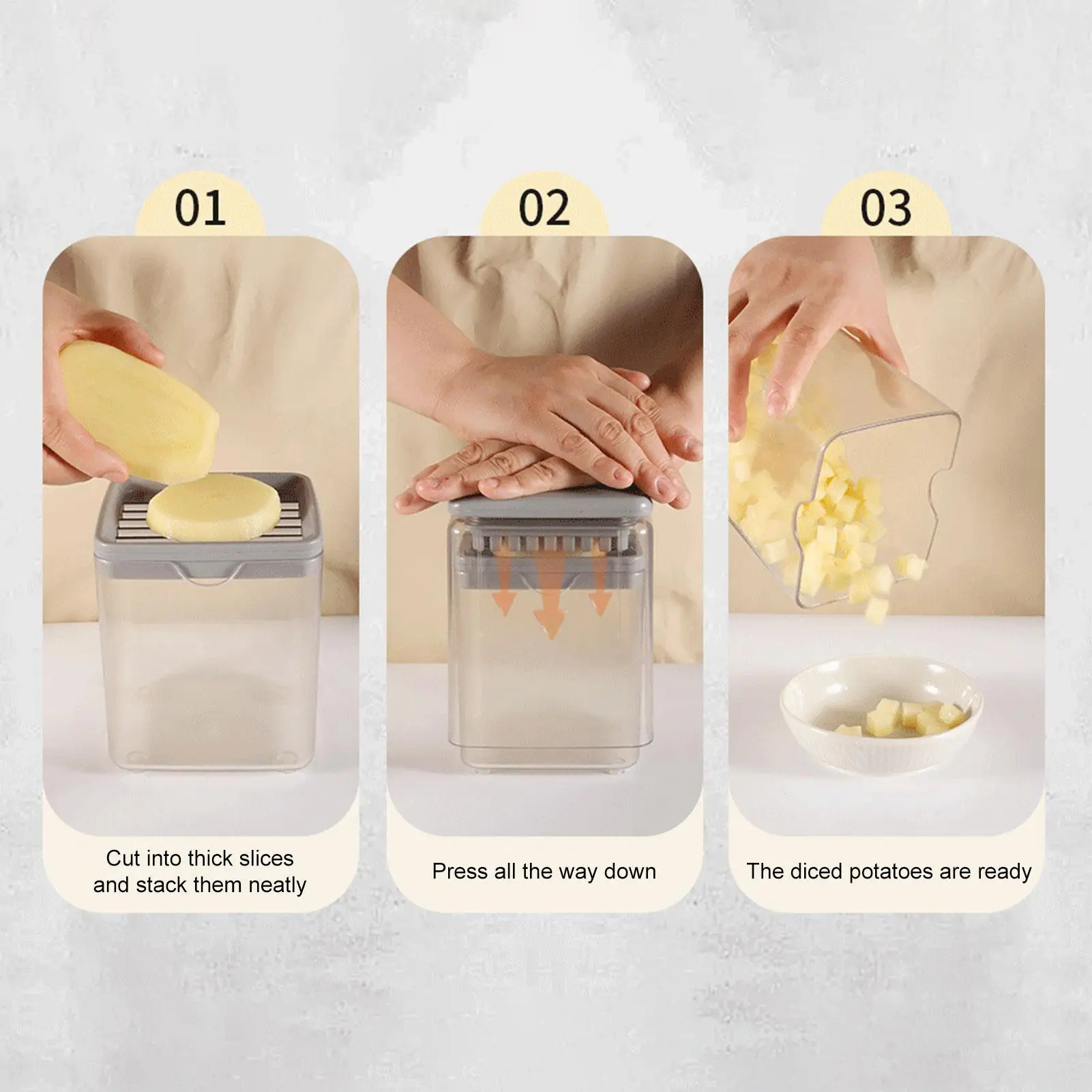 

Vegetable Chopper 4-in-1 Manual Multifunctional Cutter With Container Chopper Vegetable Cutter For Ginger Onion Carrot Tomato