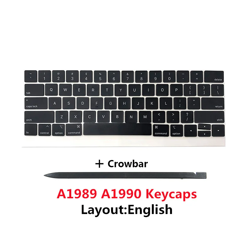 

Original New A1989 A1990 Keyboard Keys Keycaps US Standard For Macbook Pro 13'' 15'' A1990 A1989 Keyboard key cap 2018 Year