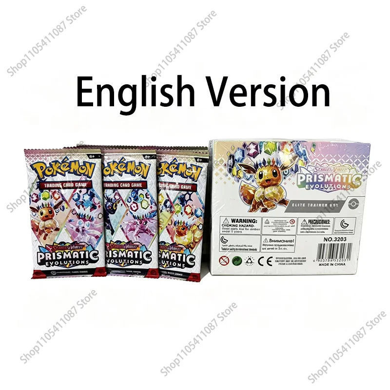 360 Stück Pokemon-Karten Prismatic Evolutions SCARLET VIOLET Englische Version Pokemon Booster Battle Sammelkarten