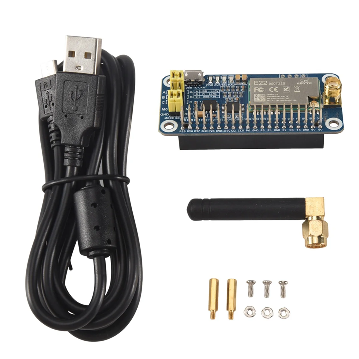 

A40I SX1262 LoRa HAT для крышек частотного диапазона 915 МГц с модуляцией расширенного спектра